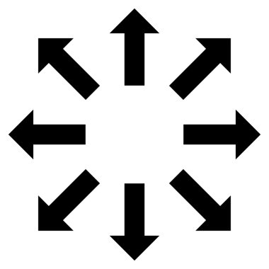 Oklar düz vektör simge patlayabilir