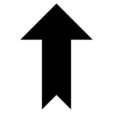 Düz vektör simge yukarı ok