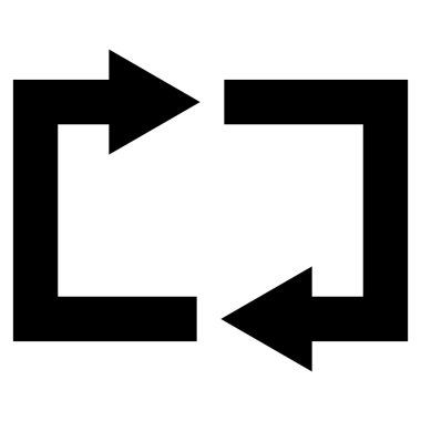 Vektör simge Exchange oklar düz