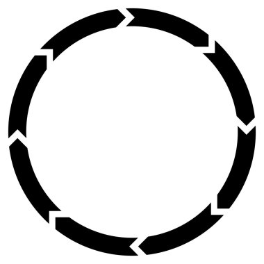 Döndürme düz vektör simgesi