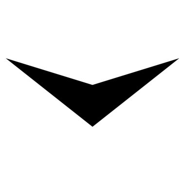 Düz vektör simgesi aşağı ok ucu