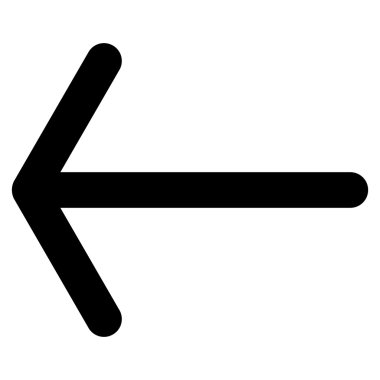 Ok sol düz vektör simgesi