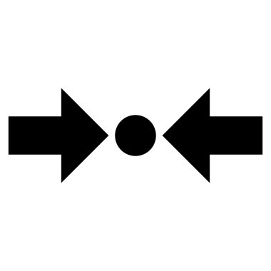 Basınç yatay düz vektör simgesi