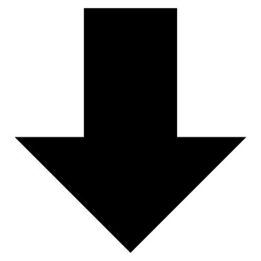 Düz vektör simgesi aşağı ok