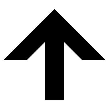 Düz vektör simge yukarı ok