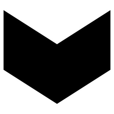 Düz vektör simgesi aşağı yön