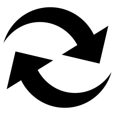 Oklar düz vektör simge Yenile