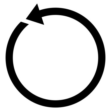 Saatin tersi yönde düz vektör simge döndürmek