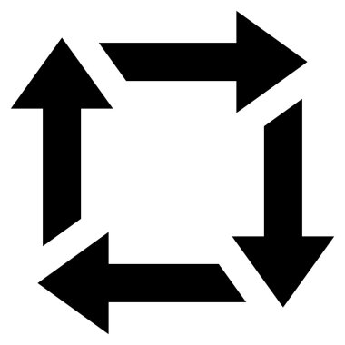 Geri dönüşüm düz vektör simgesi