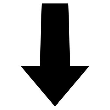 Düz vektör simgesi aşağı ok