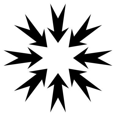 Basınç oklar düz vektör simgesi