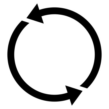 Geri dönüşüm düz vektör simgesi