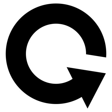 Saatin tersi yönde düz vektör simge döndürmek