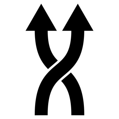 Düz vektör simge yukarı okları shuffle