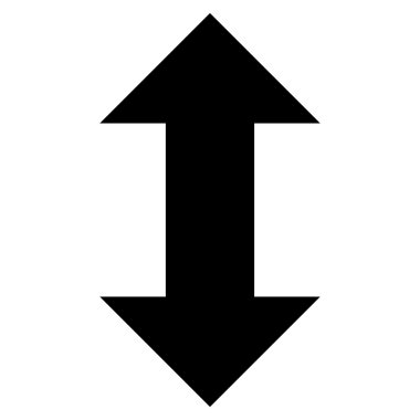 Vektör simge dikey Exchange oklar düz