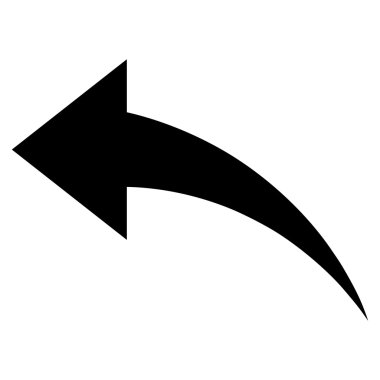 Düz vektör simgesi geri al