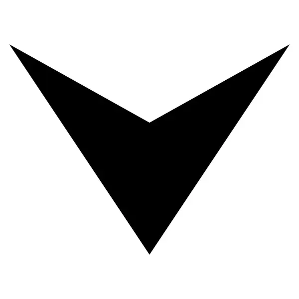 Icono de vector plano de punta de flecha hacia abajo — Vector de stock