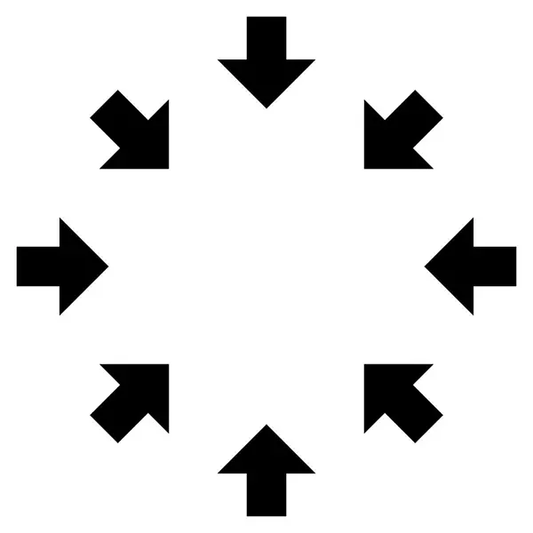 Frecce compatte Icona vettoriale piatta — Vettoriale Stock