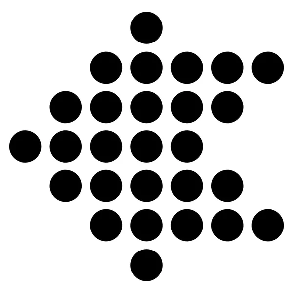 Точечная стрелка левого векторного символа — стоковый вектор