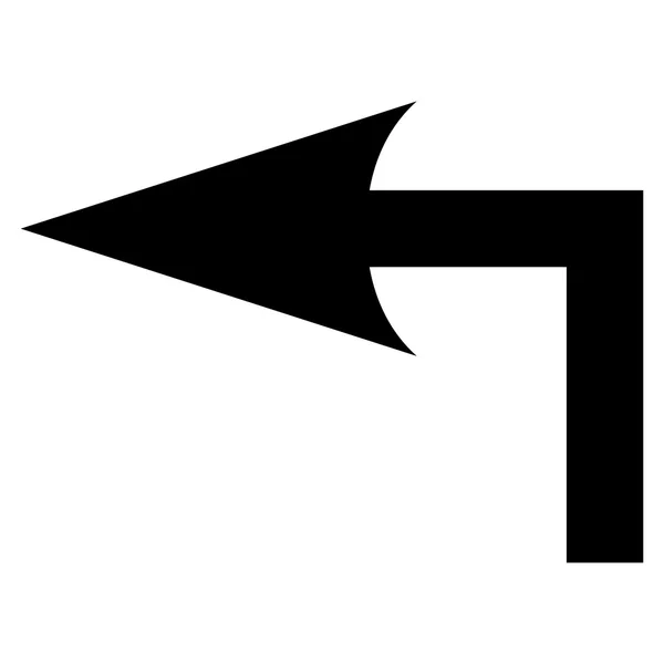 Kolei ikona po lewej stronie płaska wektor — Wektor stockowy
