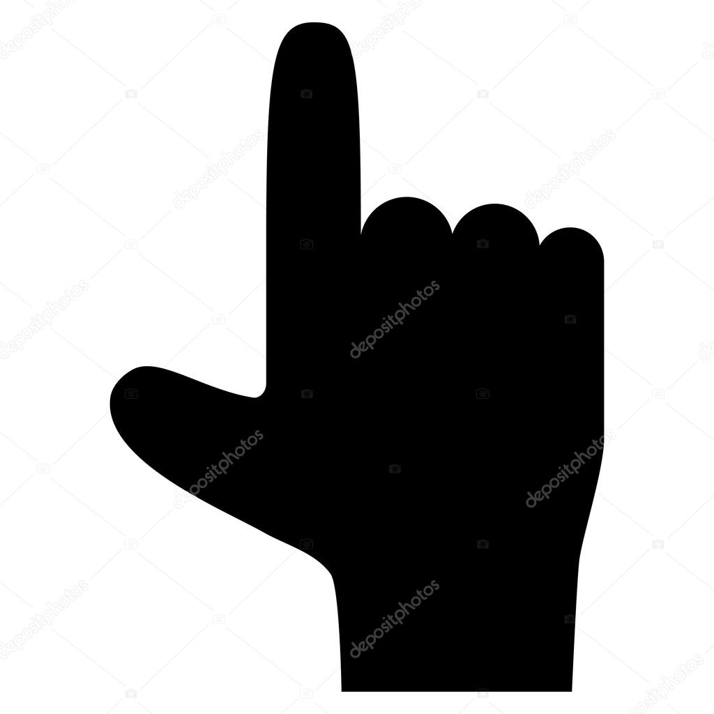 Hand Pointer Up Flat Vector Icon