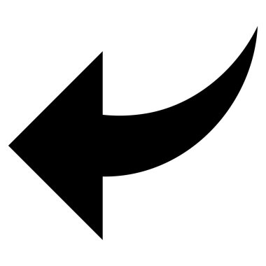 Düz vektör simgesi geri al