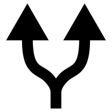 Düz vektör simge yukarı okları bölme