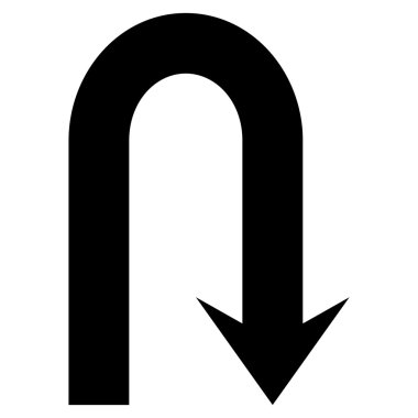 Geri düz vektör simge açmak