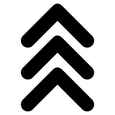 Düz vektör simge yukarı çift ok ucu