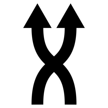 Düz vektör simge yukarı okları shuffle