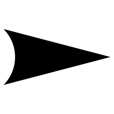 Ok ucu sağ düz vektör simgesi