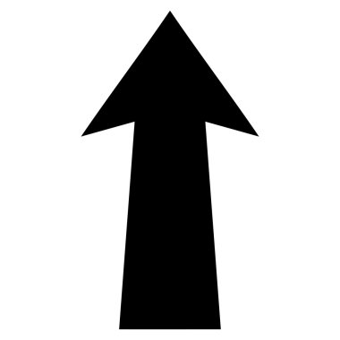 Düz vektör simge yukarı ok