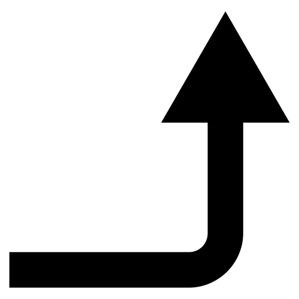 Turn Forward Flat Vector Icon — Stock Vector