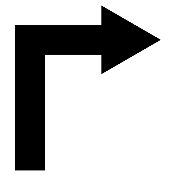 Gire a la derecha plana Vector icono — Archivo Imágenes Vectoriales