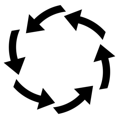 Dolaşım düz vektör simgesi