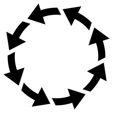 Saatin tersi yönde düz vektör simge döndürmek