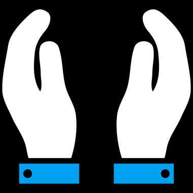 Bakım el düz vektör simgesi