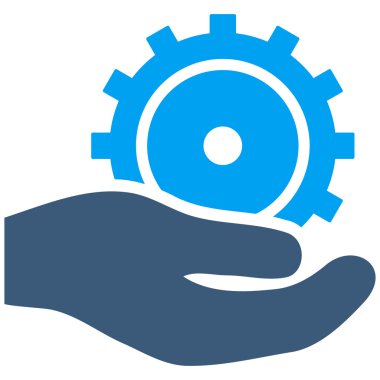 Geliştirme hizmet düz vektör simgesi