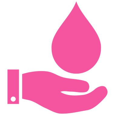 Su hizmet düz vektör simgesi