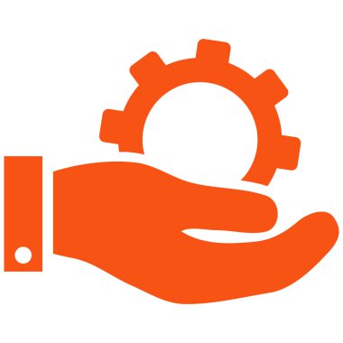 Hizmet düz vektör simgesi