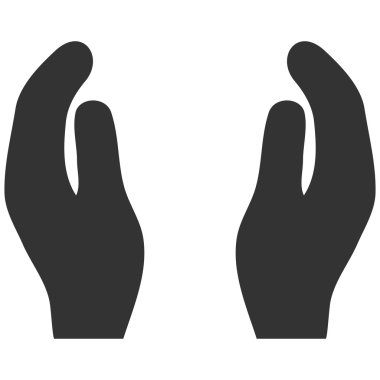 Bakım el düz vektör simgesi