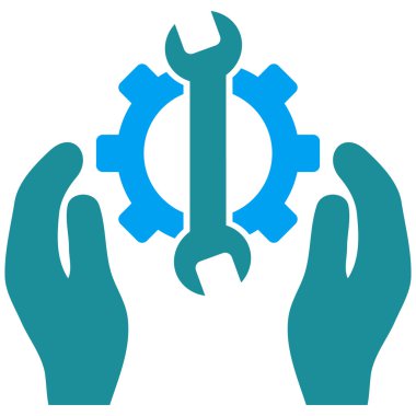 servis düz vektör sembolünü onar