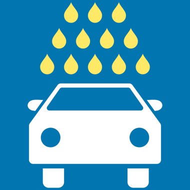 Oto yıkama düz vektör simgesi