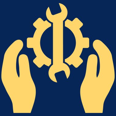 servis düz vektör sembolünü onar