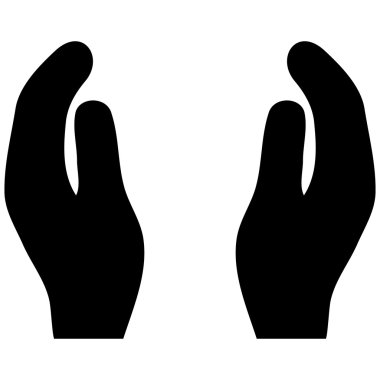 Bakım el düz vektör simgesi