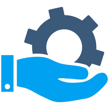 Hizmet düz vektör simgesi