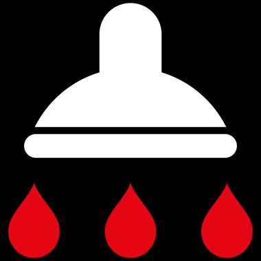 Duş düz vektör simgesi