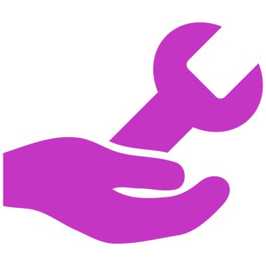 servis düz vektör sembolünü onar