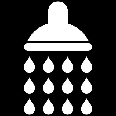 Duş düz vektör simgesi