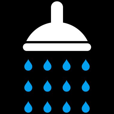 Duş düz vektör simgesi